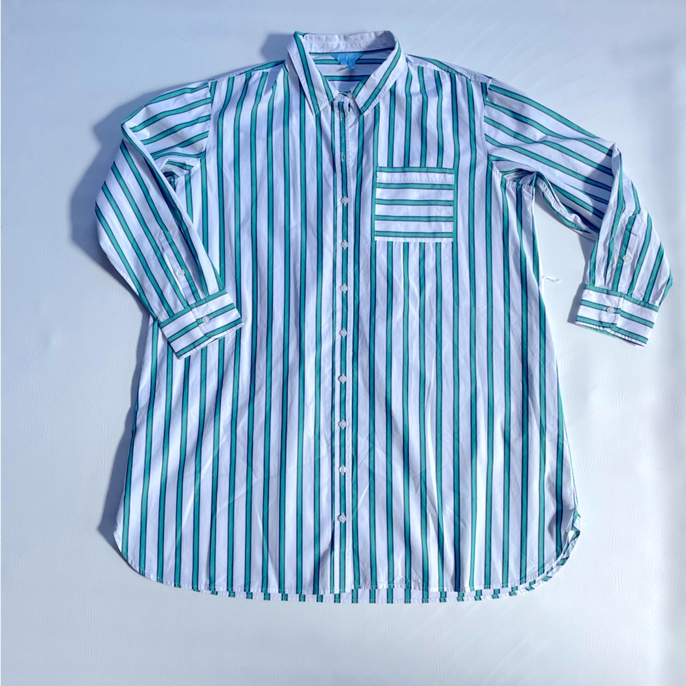 Draper James Stripe Casual Shirt Dress XXL Womens